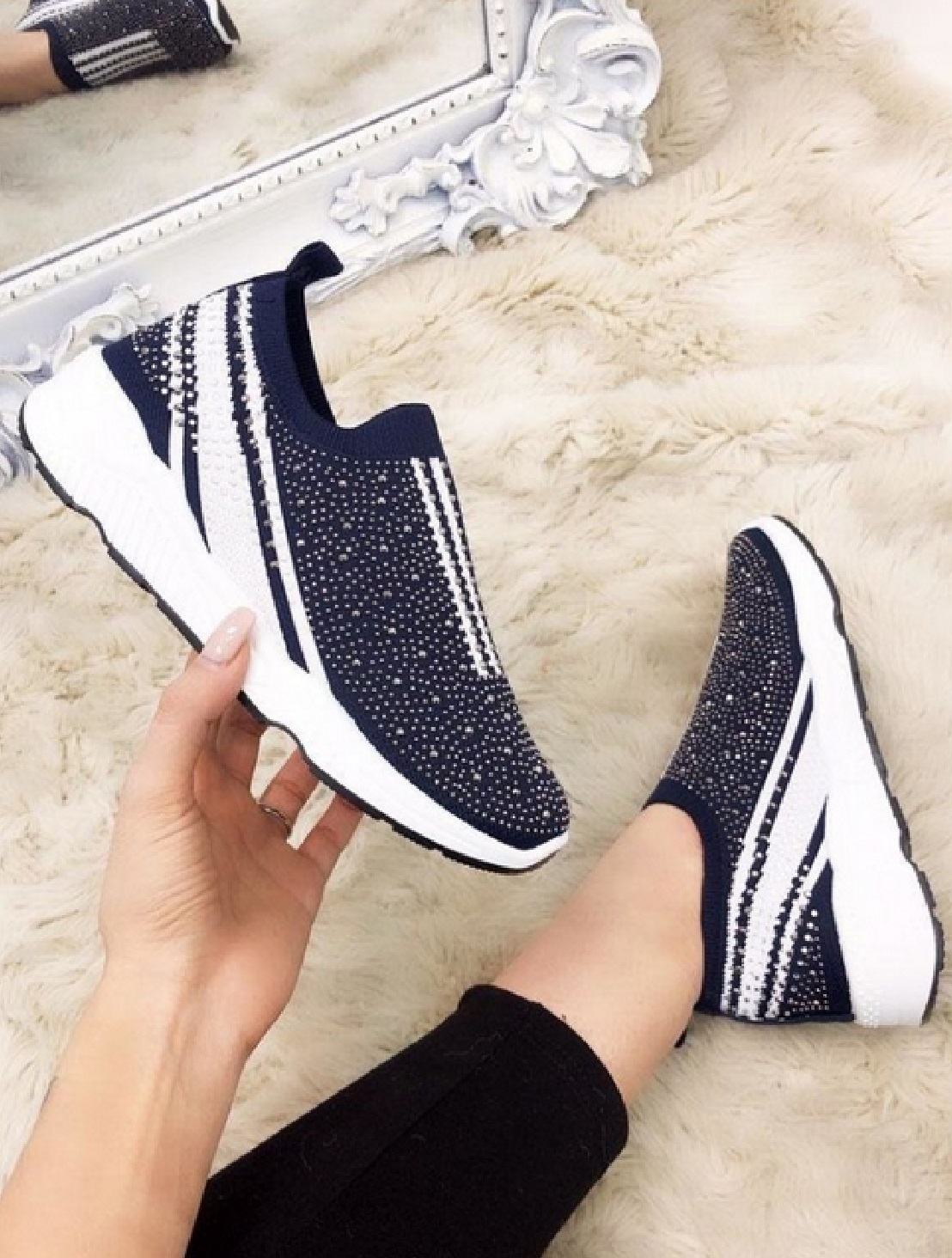designer slip on trainers womens